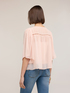 Blusa in georgette con ricami ajour&eacute; image number 1