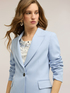 Blazer in tessuto tinto filo a righe image number 3