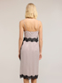 Vestito tubino in twill con inserti pizzo image number 1