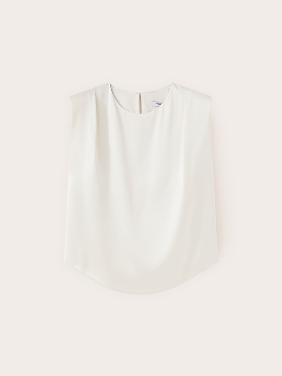Blusa in raso con spalline