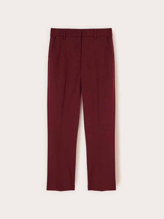 Pantaloni regular misto cotone viscosa
