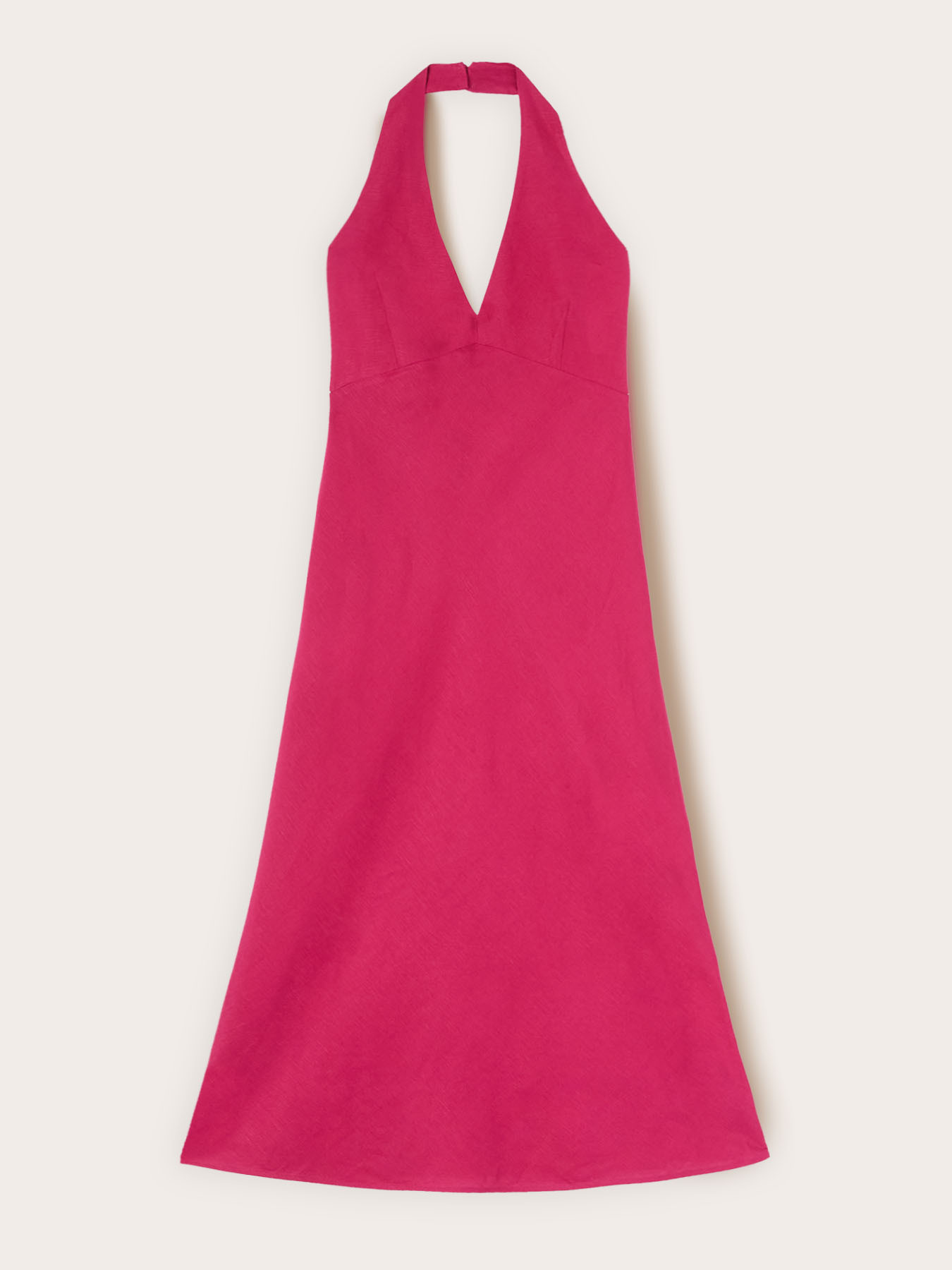Vestito lungo ad A in misto lino image number 4