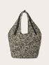 Shopper intrecciata con manici a spalla image number 1