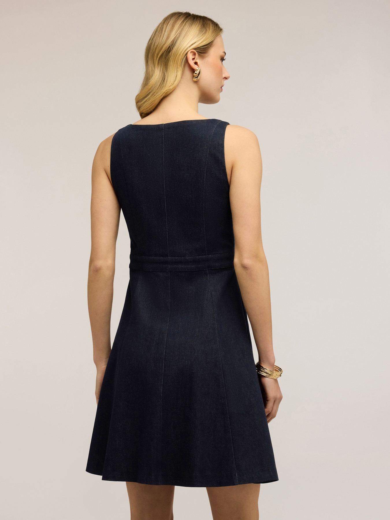 Vestito chemisier in denim image number 1