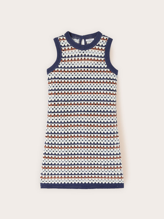 Vestito linea ad A in maglia crochet