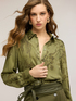 Camicia in raso con stampa image number 3