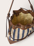 Borsa secchiello intrecciata a righe image number 4