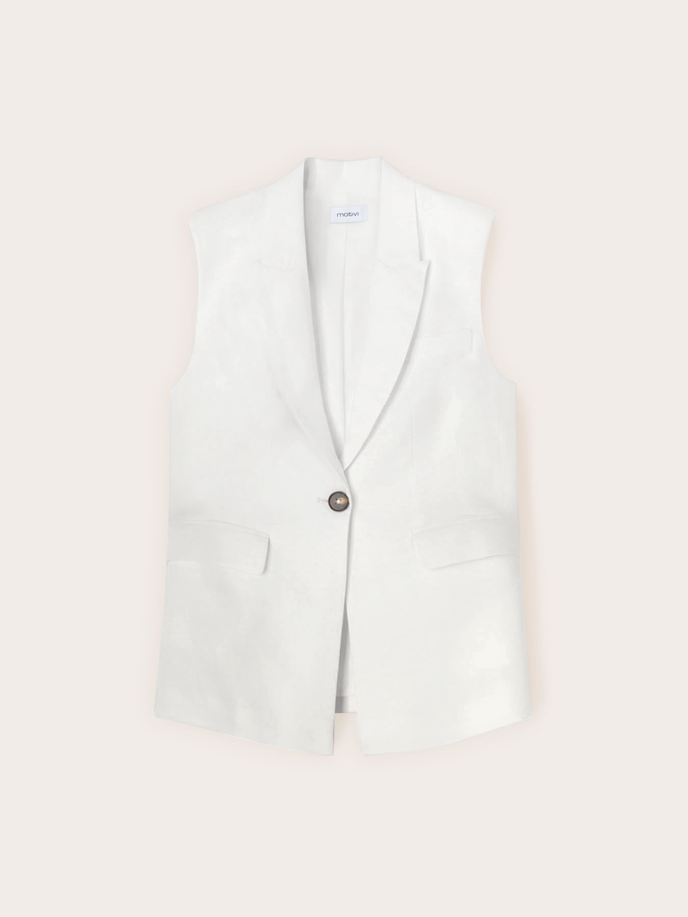 Gilet sartoriale in misto lino image number 4