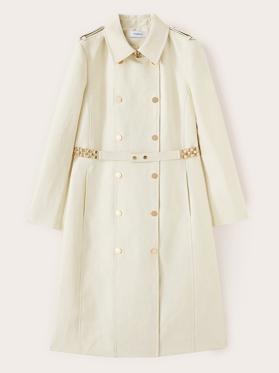 Trench doppiopetto con dettagli military
