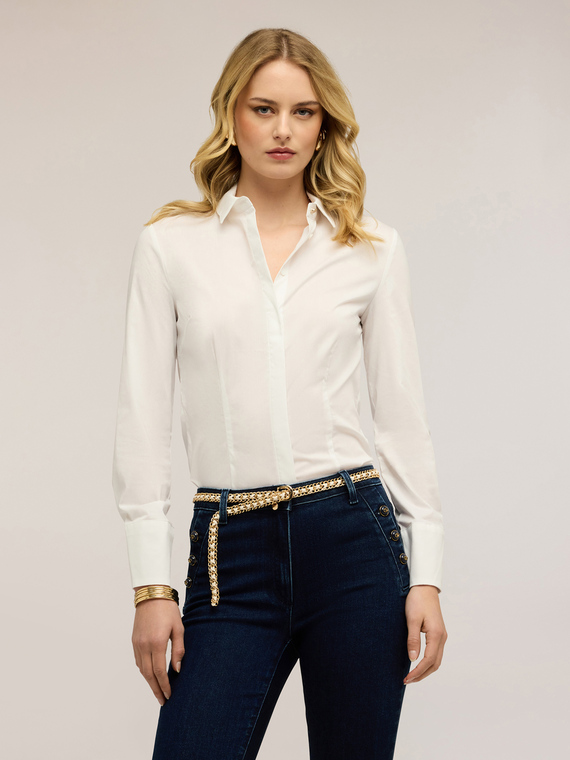 Camicia in popeline di misto cotone