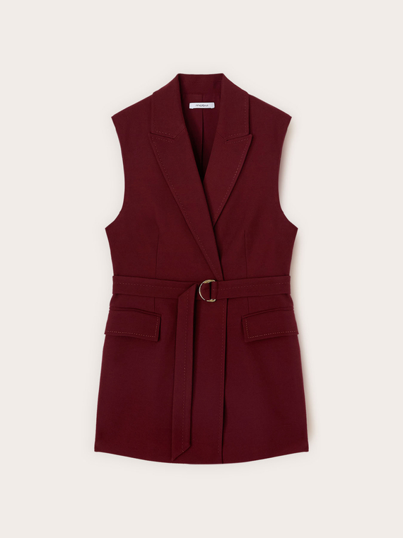 Gilet doppiopetto con cintura