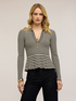 Maglia a righe con peplo image number 0